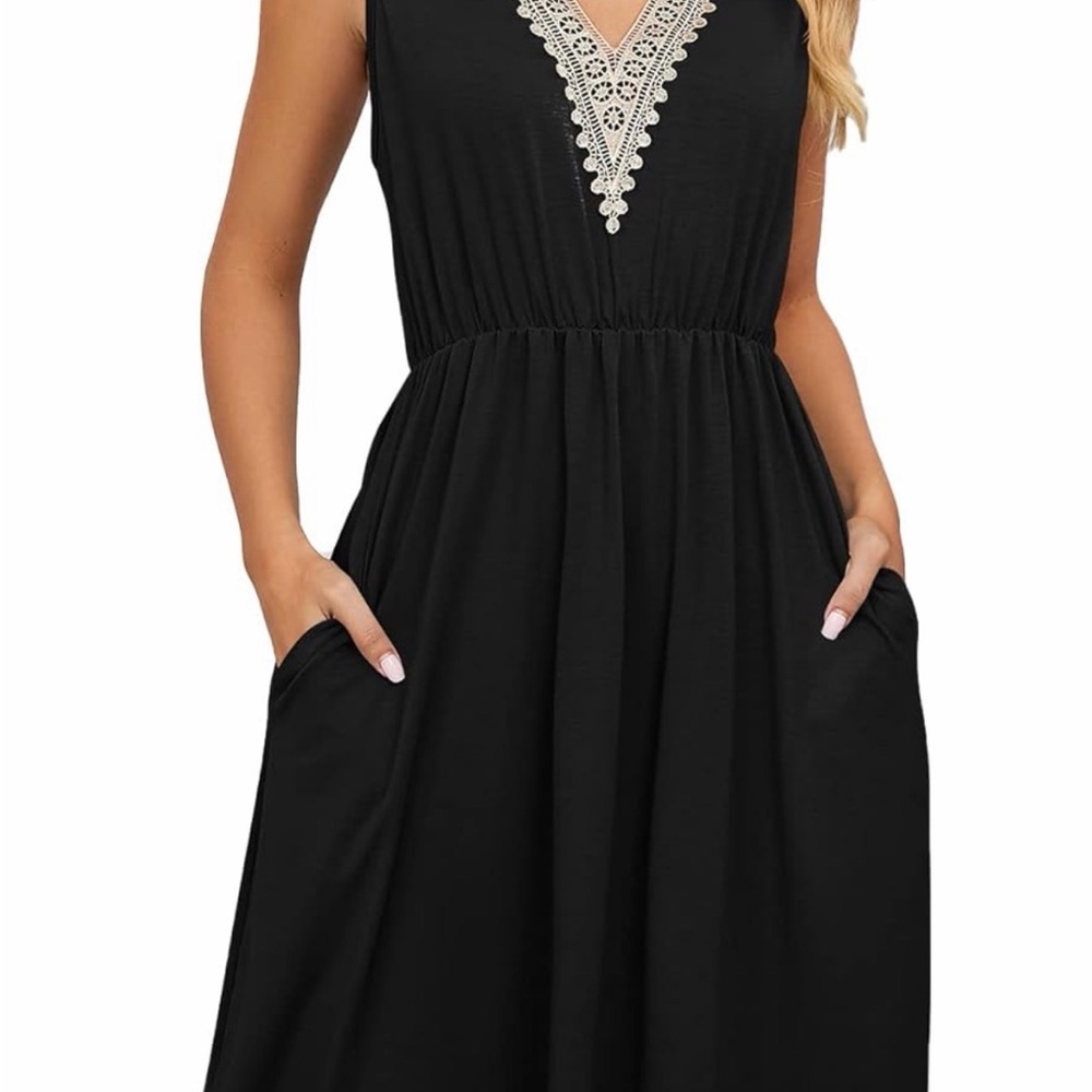 Elegant Black Sleeveless Dress